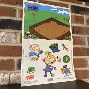 Nickelodeon's Rugrats Window Clings Blockbuster Play Pak 1997 90s vtg 2 Out Of 4